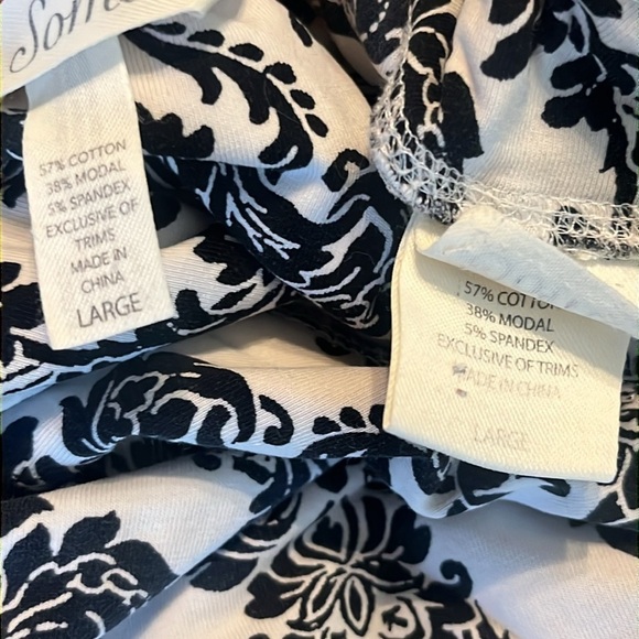 Soma Embraceable Long Sleeve Pajama Set in Damsel Ivory Size L - Picture 10 of 16